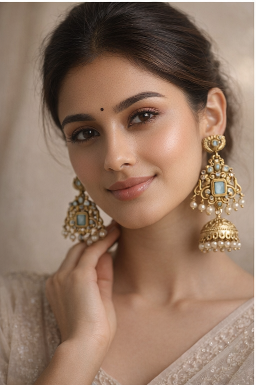 Kashmiri jhumka earrings - Image 3