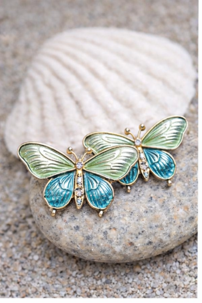 Royal Wing Butterfly Earrings - Image 2