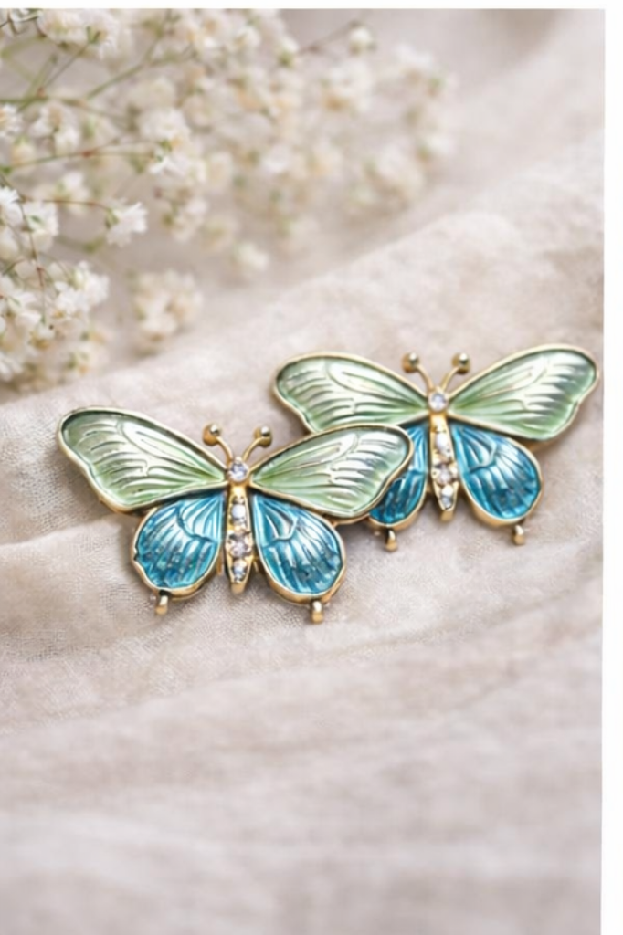 Royal Wing Butterfly Earrings - Image 3