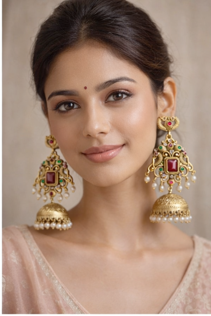 Kashmiri jhumka earrings - Image 3
