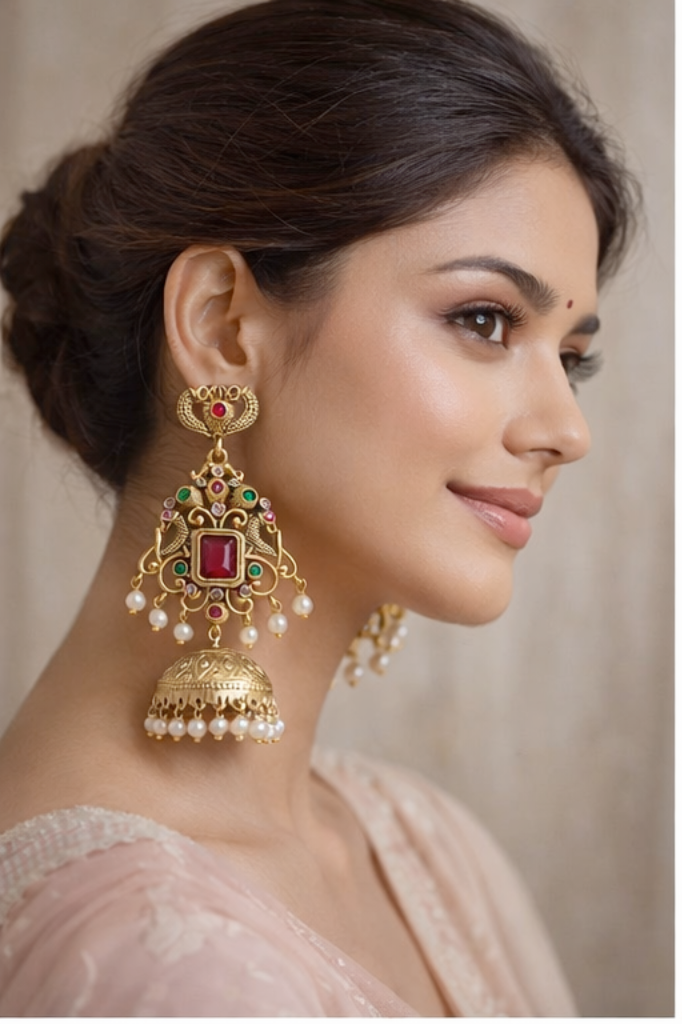 Kashmiri jhumka earrings