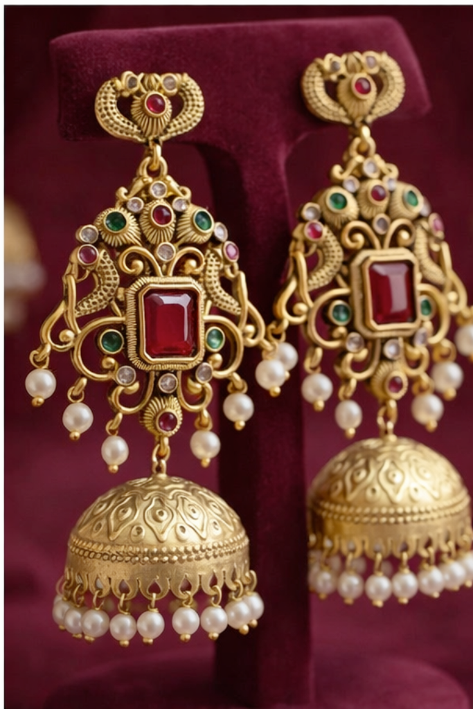 Kashmiri jhumka earrings - Image 4
