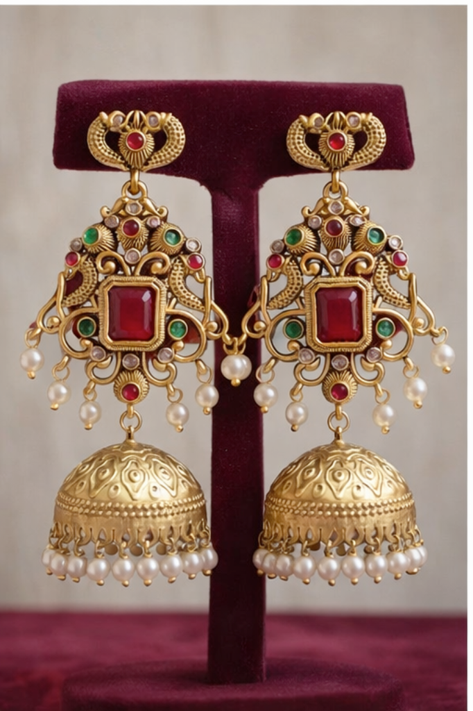 Kashmiri jhumka earrings - Image 2