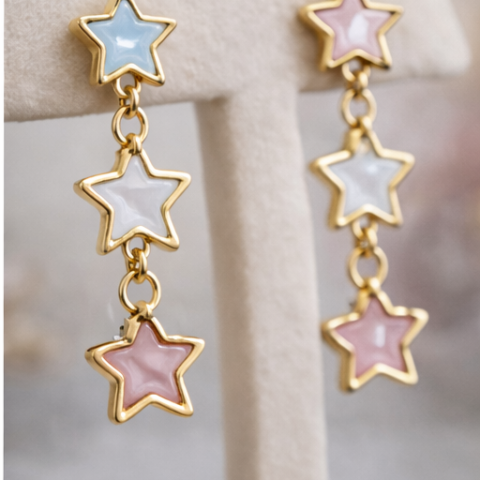 Soft Pastel Drop Earrings