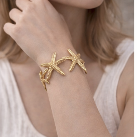 Starfish Statement Bracelet (anti-tarnish)